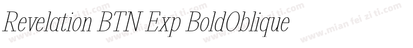 Revelation BTN Exp BoldOblique字体转换